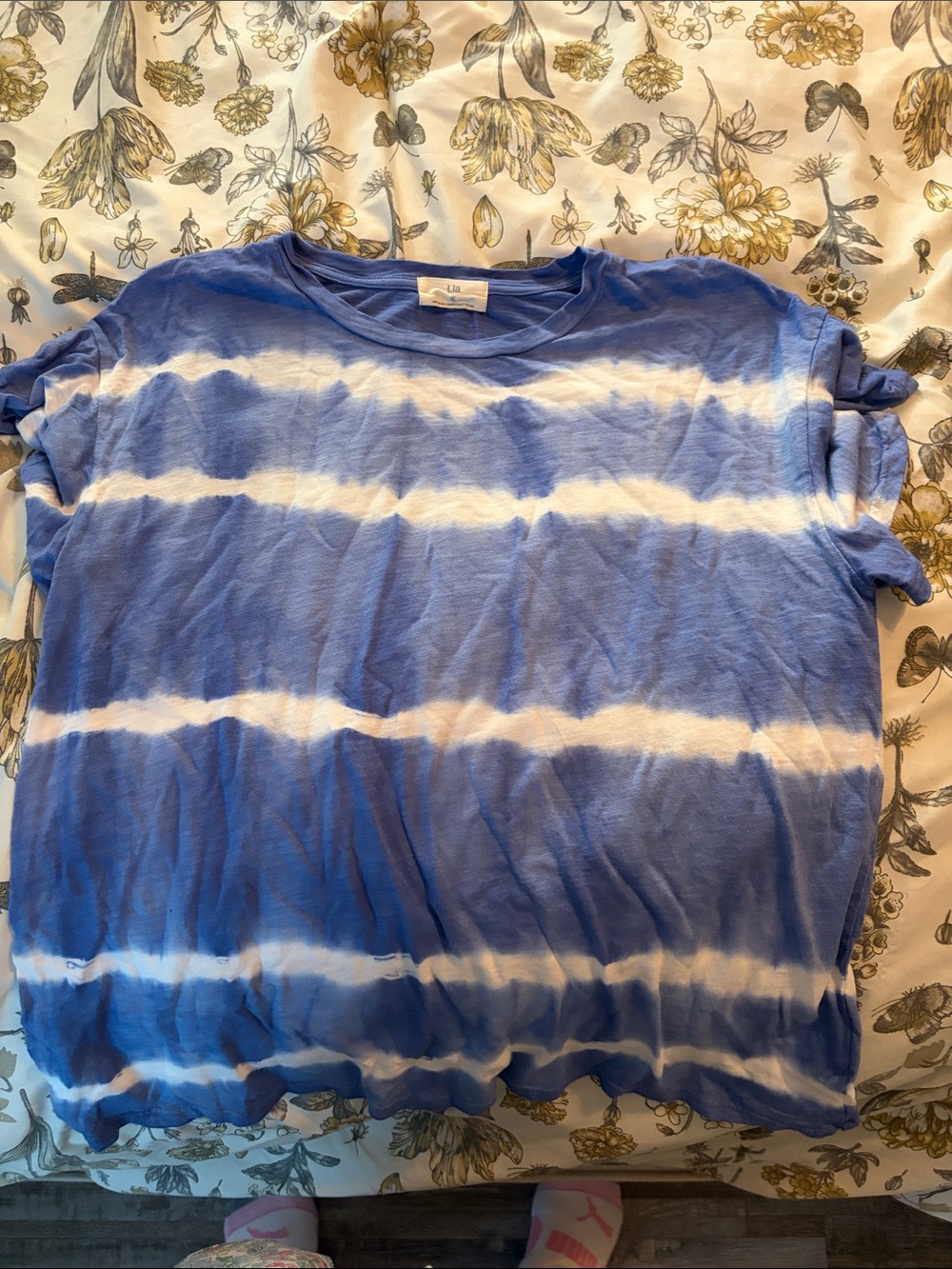 T.la anthropology Tie-Dye Blue & White top
